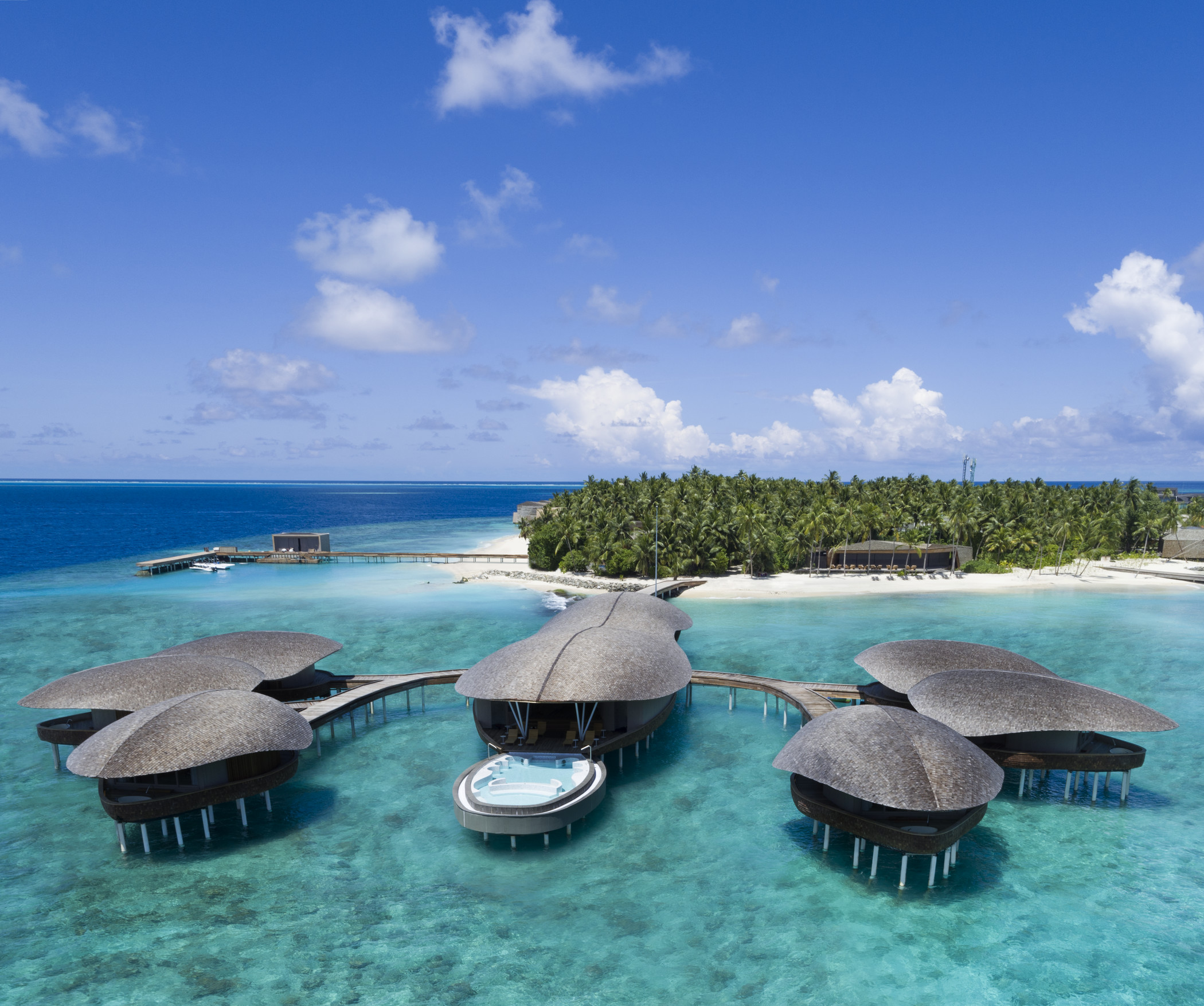 Sunset Overwater Villa with Pool